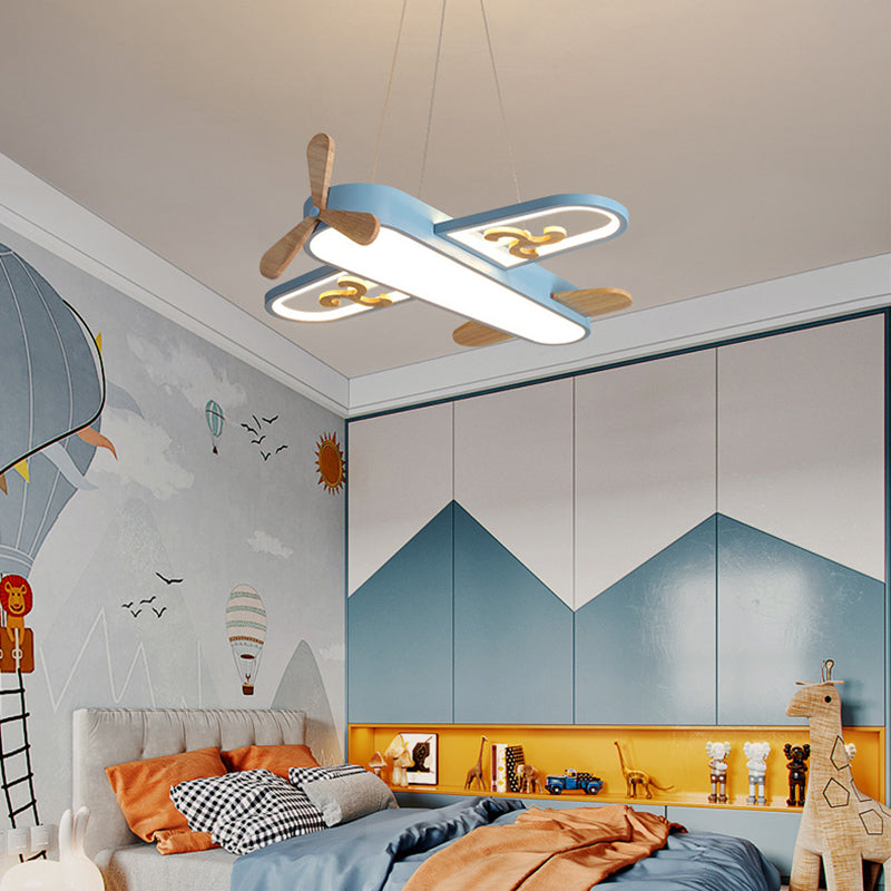 Lampa Wisząca Samolot LED Do Pokoju Dziecięcego Z Pilotem