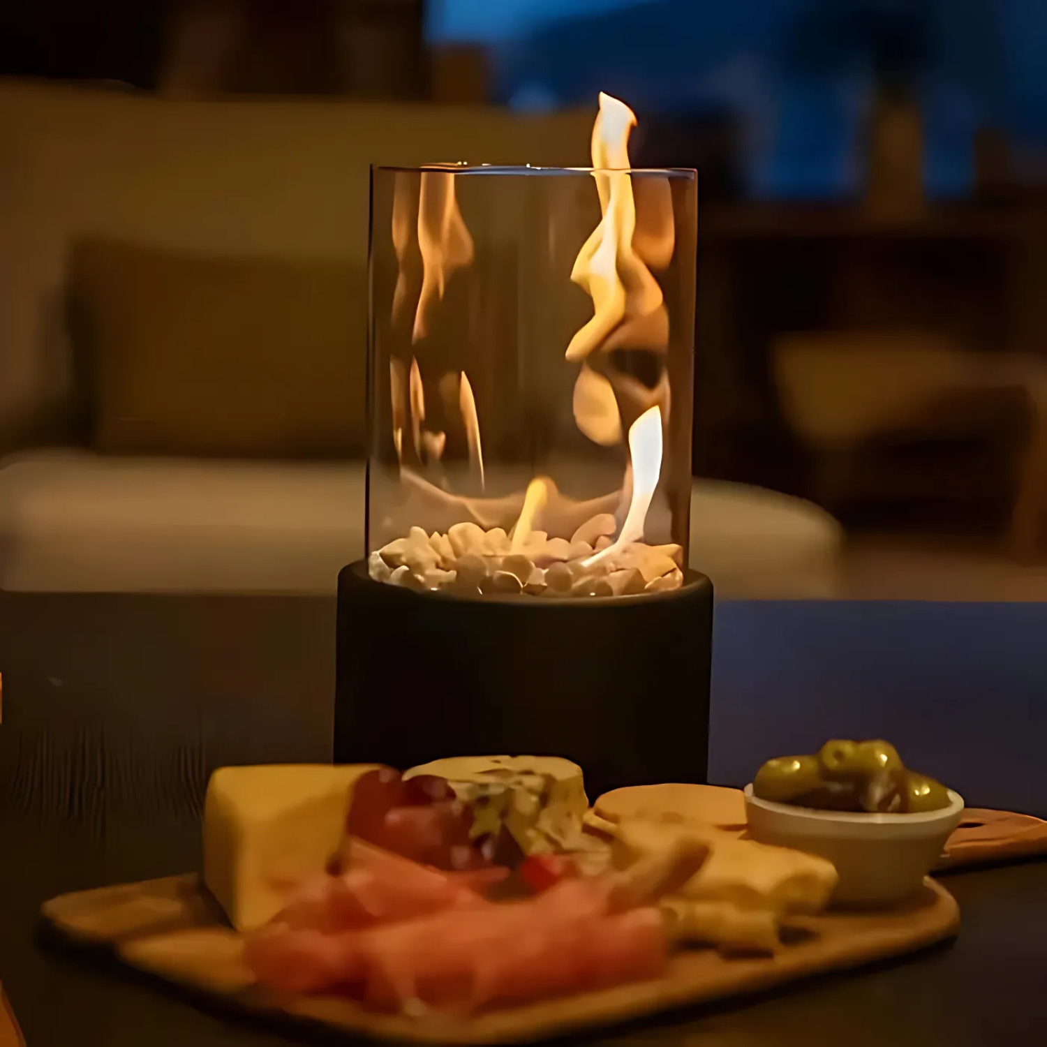 Lampa oliwna z metalu i szkła – Elegancka dekoracja do ogrodu i na balkon, przenośne oświetlenie z prawdziwym płomieniem