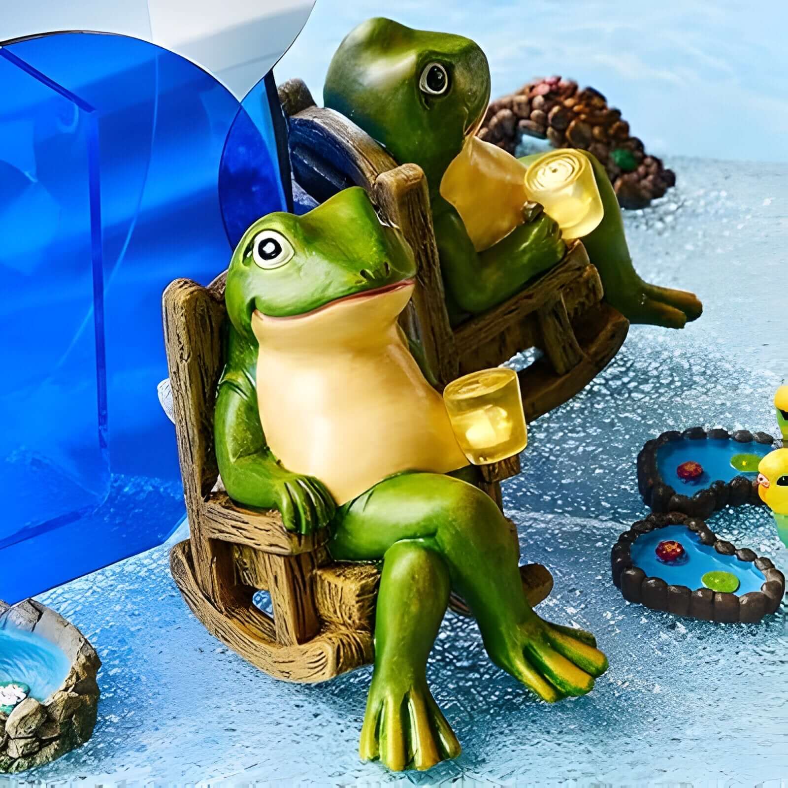 Lampka solarna ogrodowa w kształcie żaby – dekoracyjna, odporna na warunki atmosferyczne, idealna do ogrodu i na taras