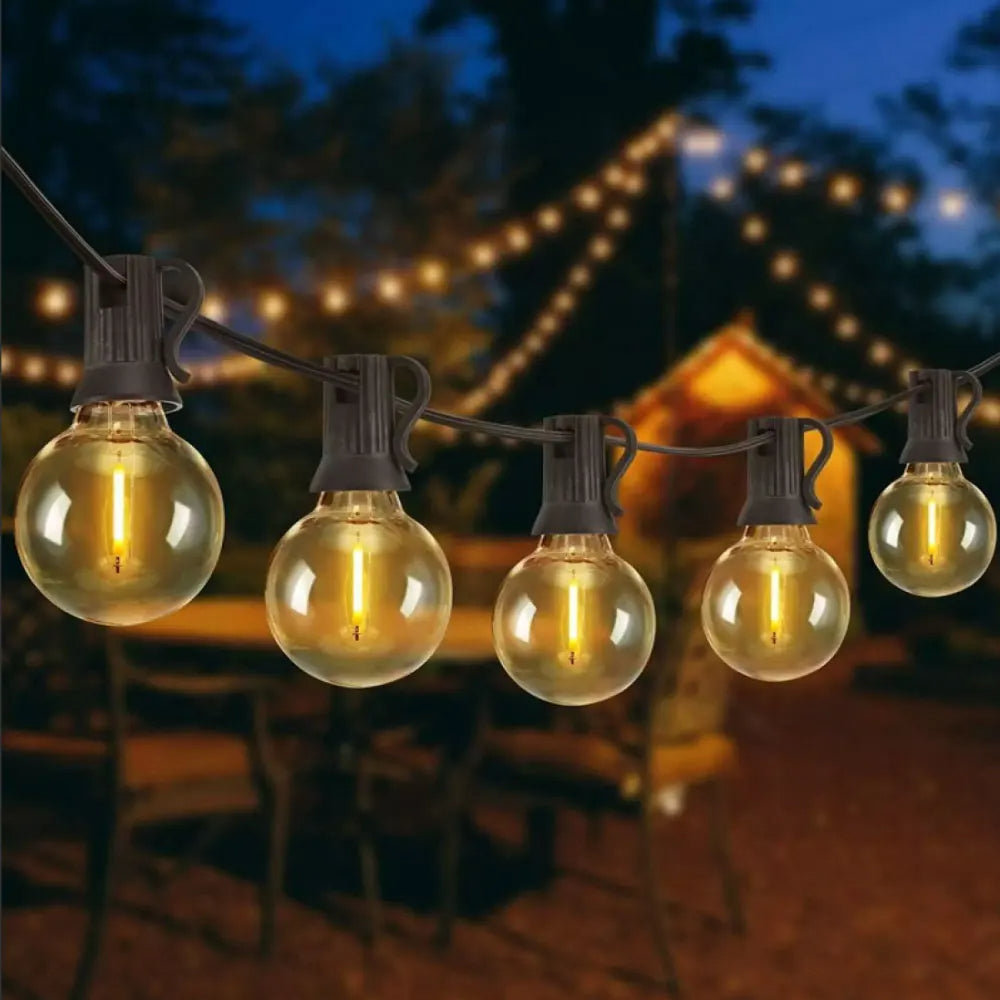 Lampki Solarne Ogrodowe Na Sznurku Oświetlenie Tarasu I Ogrodu