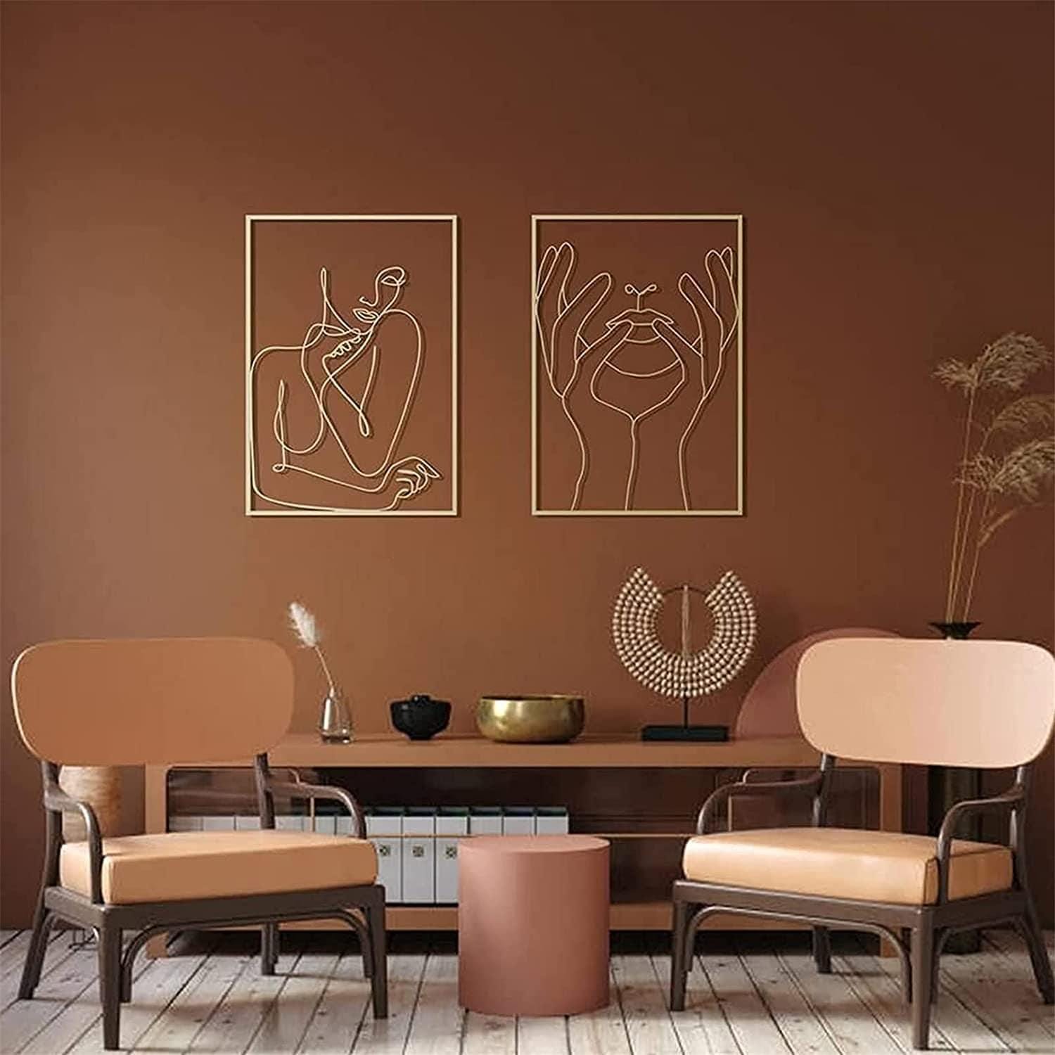 Lina Abstrakcyjna Sztuka Ścienna – Elegancki Metalowy Design do Nowoczesnych Wnętrz [sztuka]