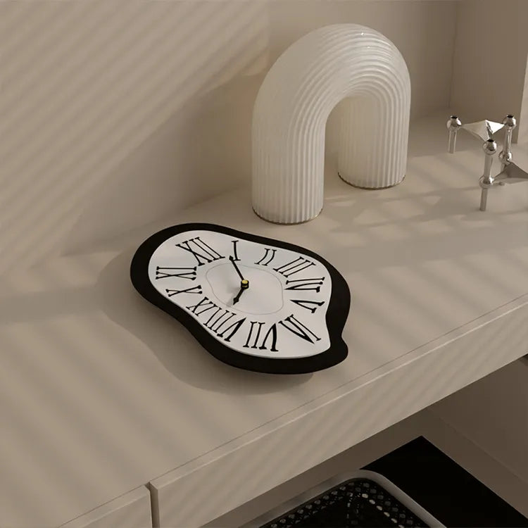 Mistrzowski Zegar Ścienny do Salonów – Surrealistyczny Design, Funkcjonalność i Styl Zegar Ścienny Czarny