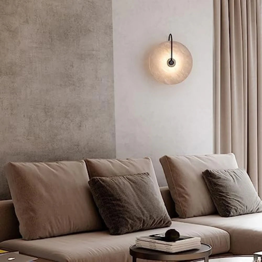 Nastrojowa Okrągła Lampa Ścienna LED Z Eleganckim Łukiem