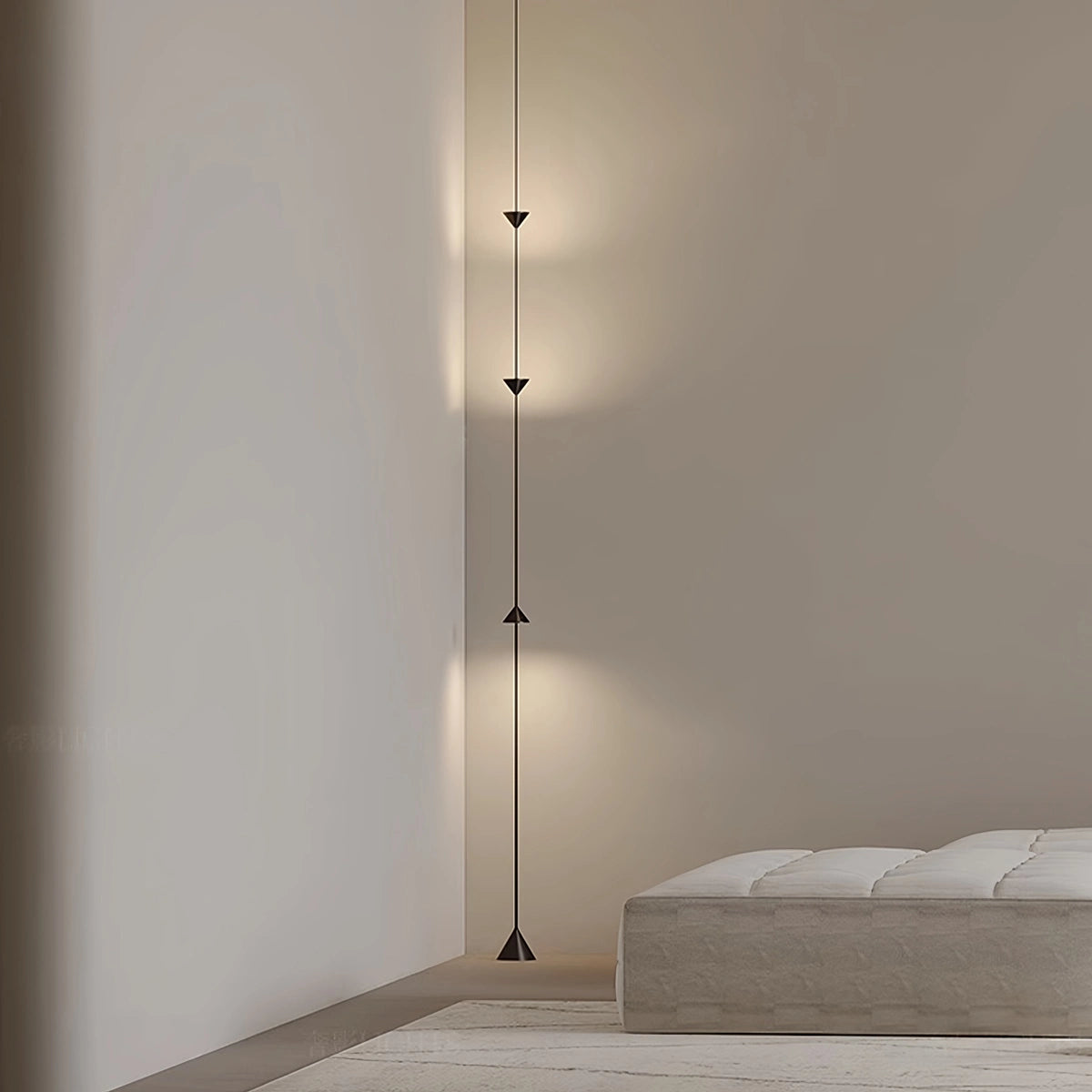 Nowoczesna Lampa Podłogowa LED Od Podłogi Do Sufitu Z Kloszem Stożkowym