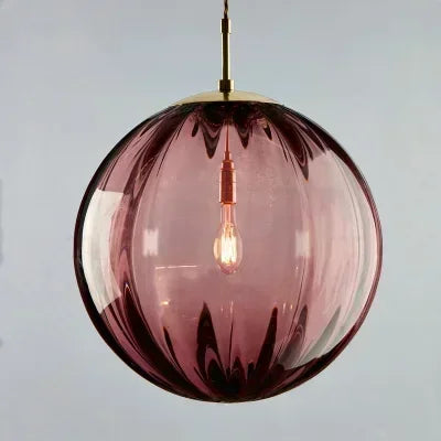 Nowoczesna Lampa Wisząca Kula Z Kloszem Szklanym