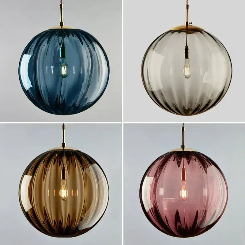 Nowoczesna Lampa Wisząca Kula Z Kloszem Szklanym