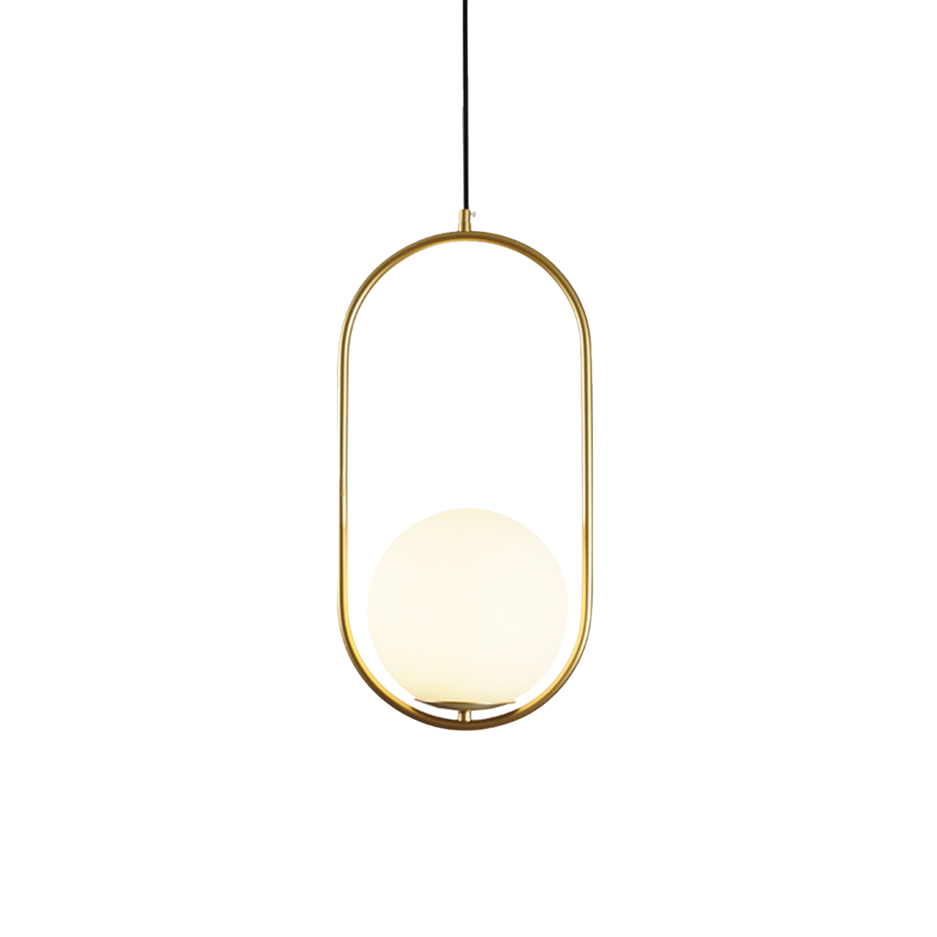 Nowoczesna Lampa Wisząca LED Owalna Z Kloszem Kula