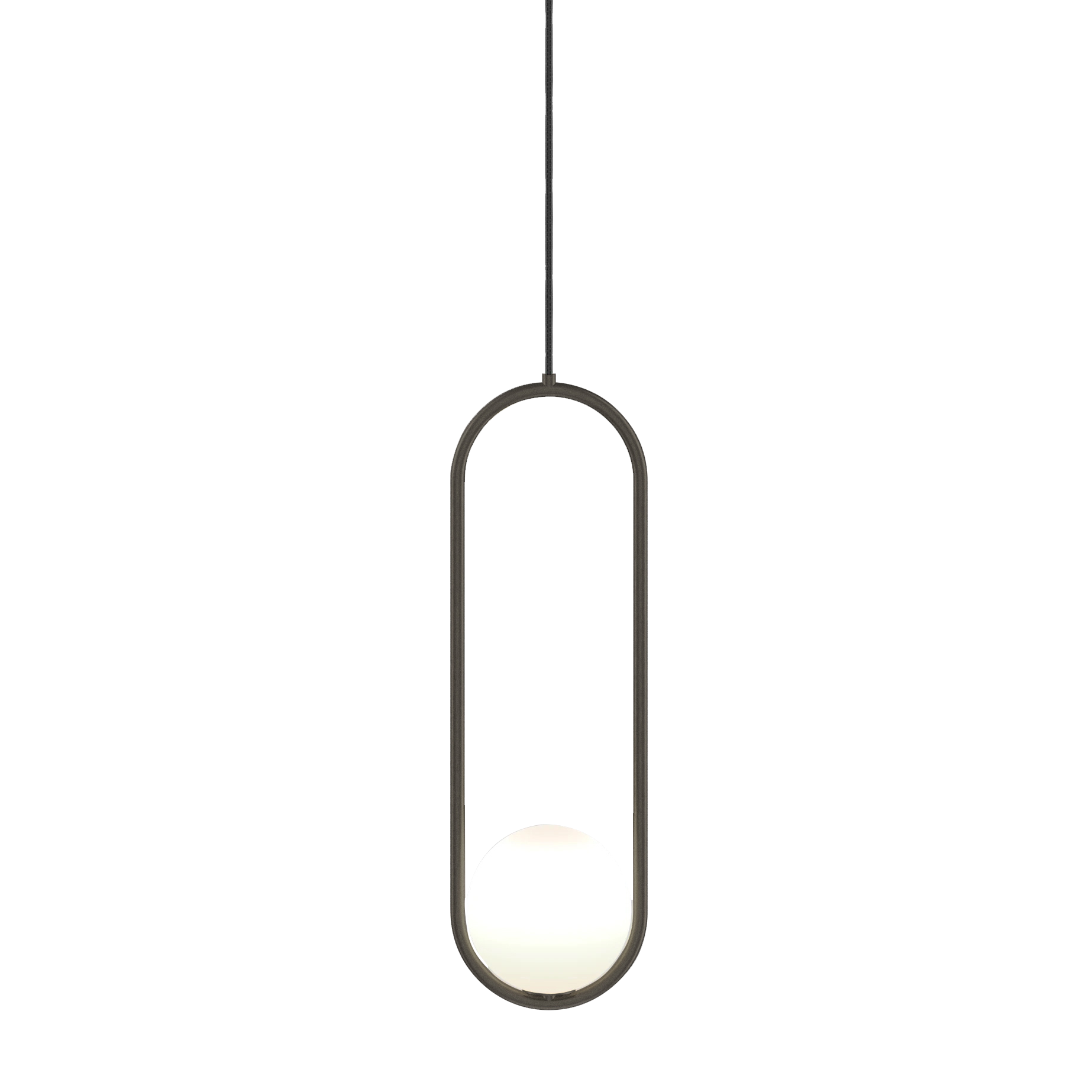 Nowoczesna Lampa Wisząca LED Owalna Z Kloszem Kula