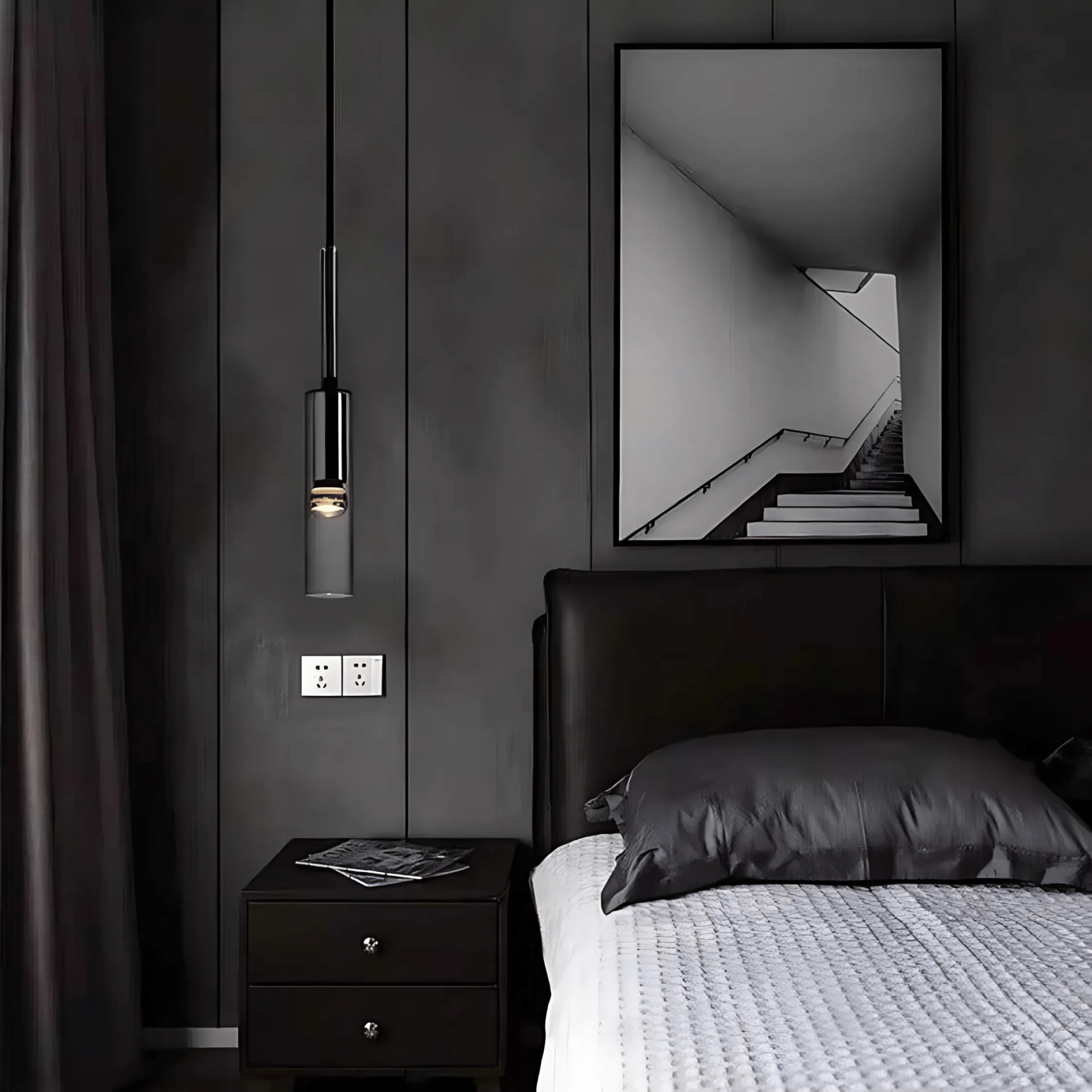 Nowoczesna Lampa Wisząca Z Kloszem Rura