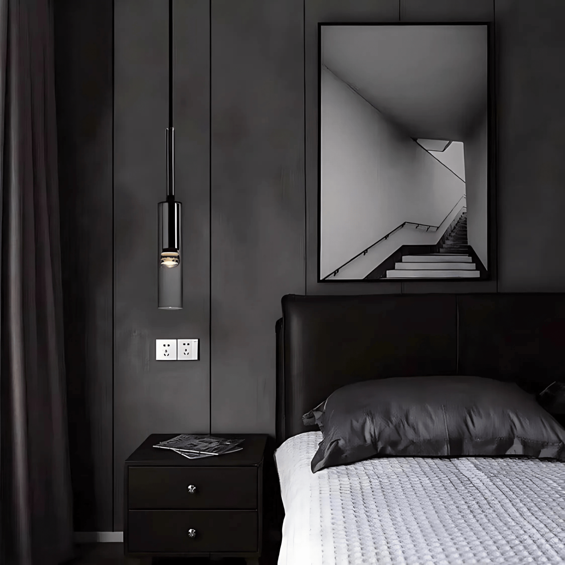 Nowoczesna Lampa Wisząca Z Kloszem Rura