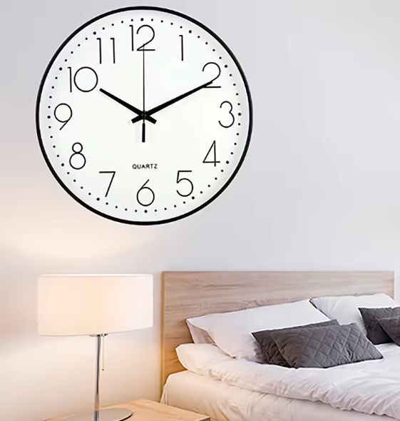 Nowoczesny Zegar Ścienny Kwarcowy z Cichym Mechanizmem – Minimalistyczny Zegar na Ścianę do Salonu i Biura