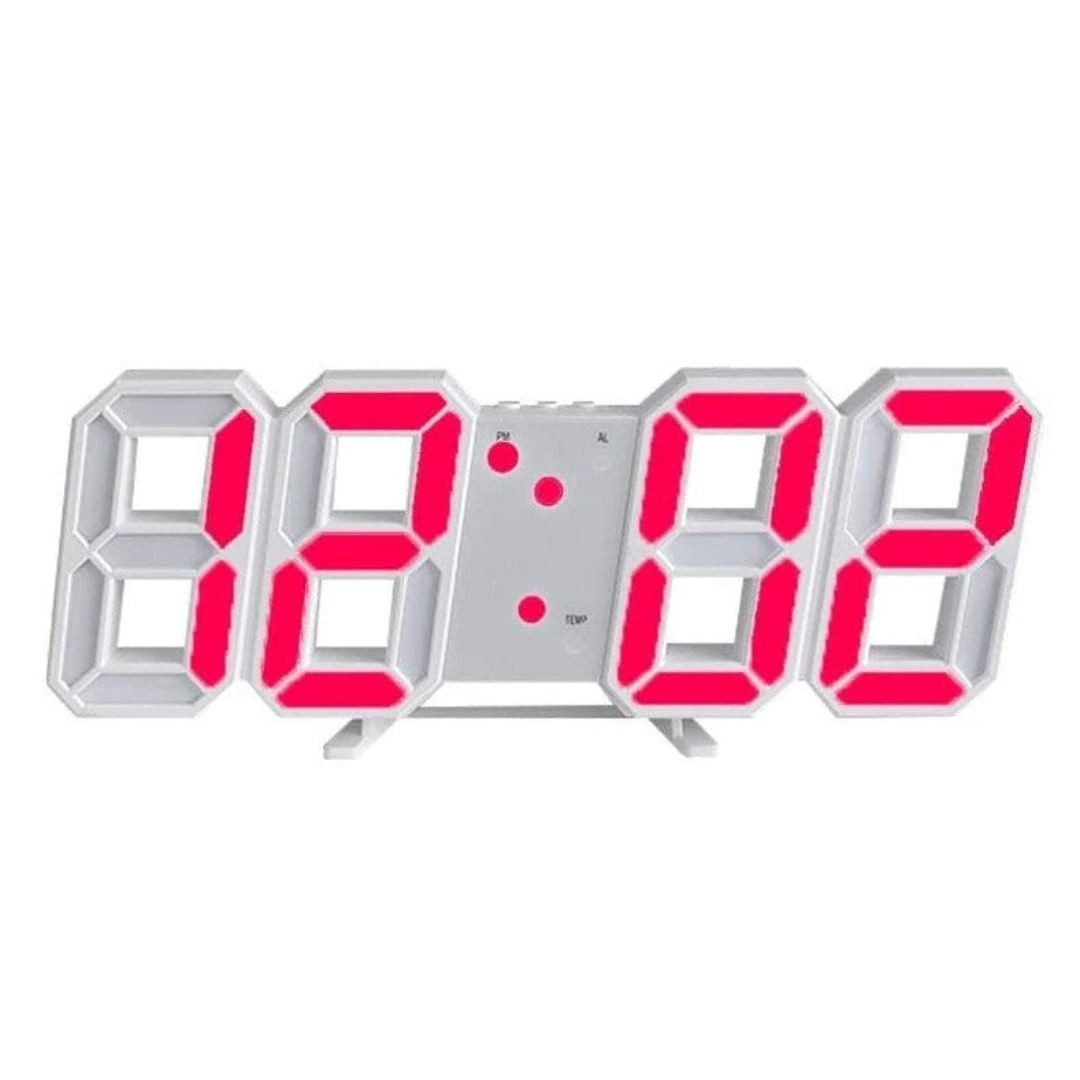 Nowoczesny Zegar Ścienny LED 3D – Cyfrowy Zegar na Ścianę do Salonu i Biura, Minimalistyczny Design