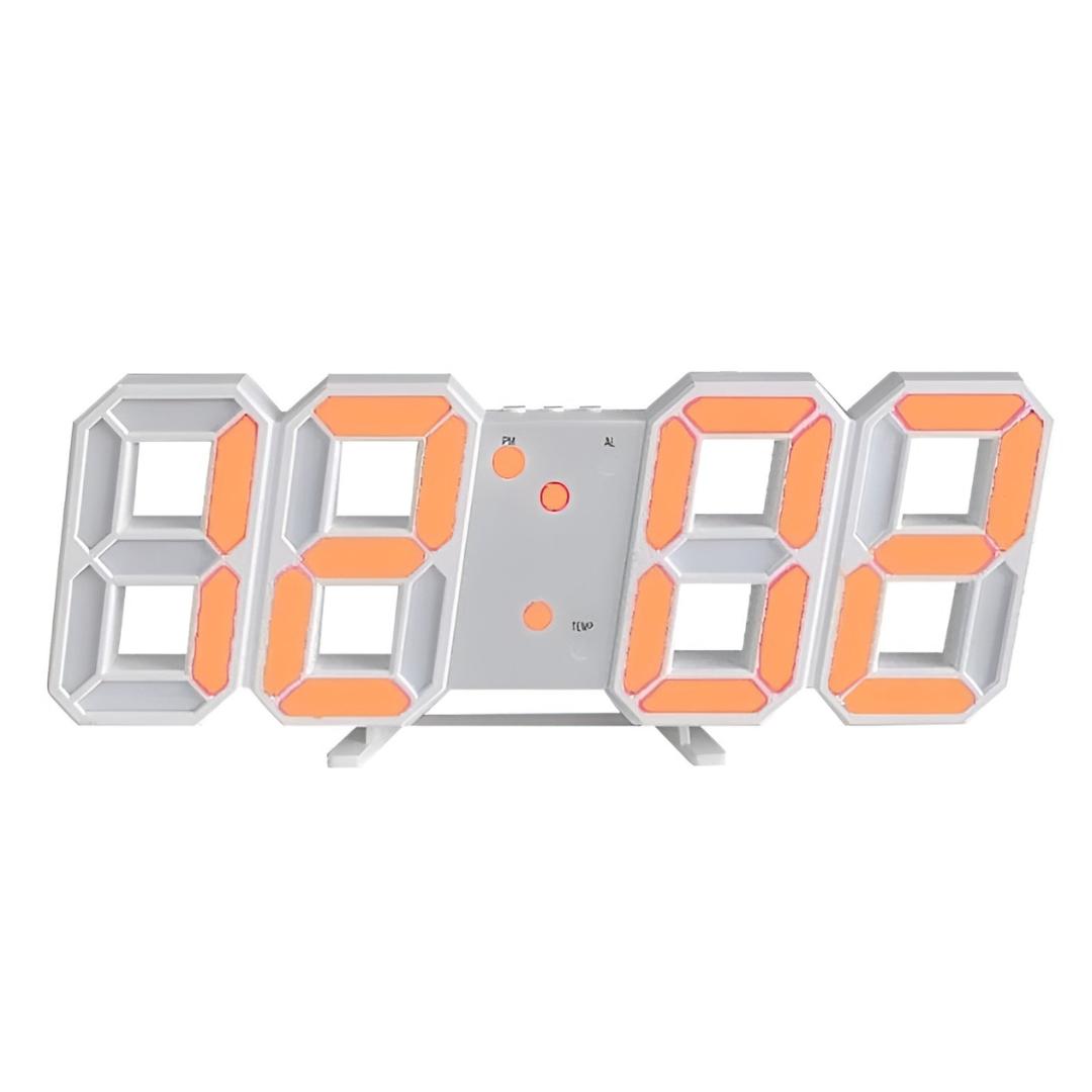 Nowoczesny Zegar Ścienny LED 3D – Cyfrowy Zegar na Ścianę do Salonu i Biura, Minimalistyczny Design