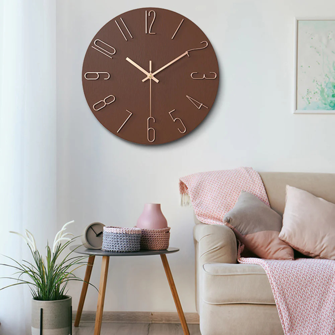 Nowoczesny Zegar Ścienny Minimalistyczny 30 cm z Cichym Mechanizmem – Idealny Zegar do Salonu