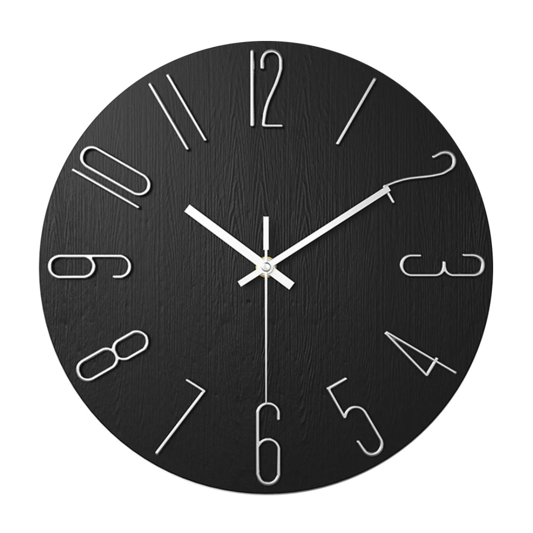 Nowoczesny Zegar Ścienny Minimalistyczny 30 cm z Cichym Mechanizmem – Idealny Zegar do Salonu