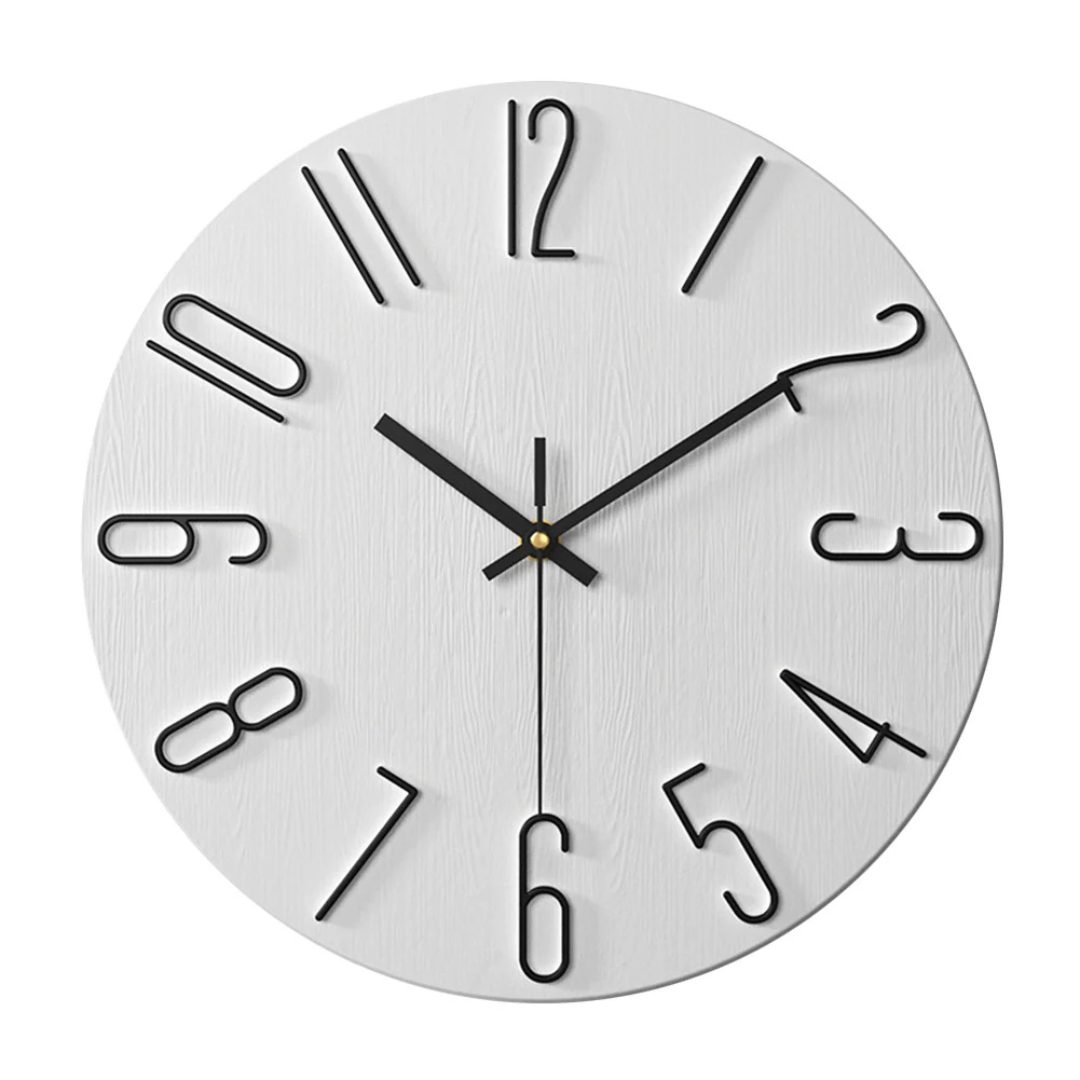 Nowoczesny Zegar Ścienny Minimalistyczny 30 cm z Cichym Mechanizmem – Idealny Zegar do Salonu