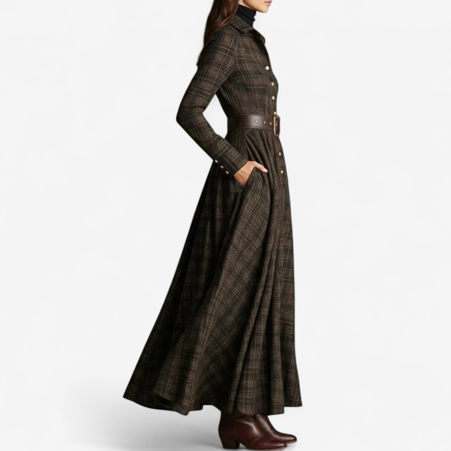 Adaluna – Maxi Sukienka w Stylu Vintage