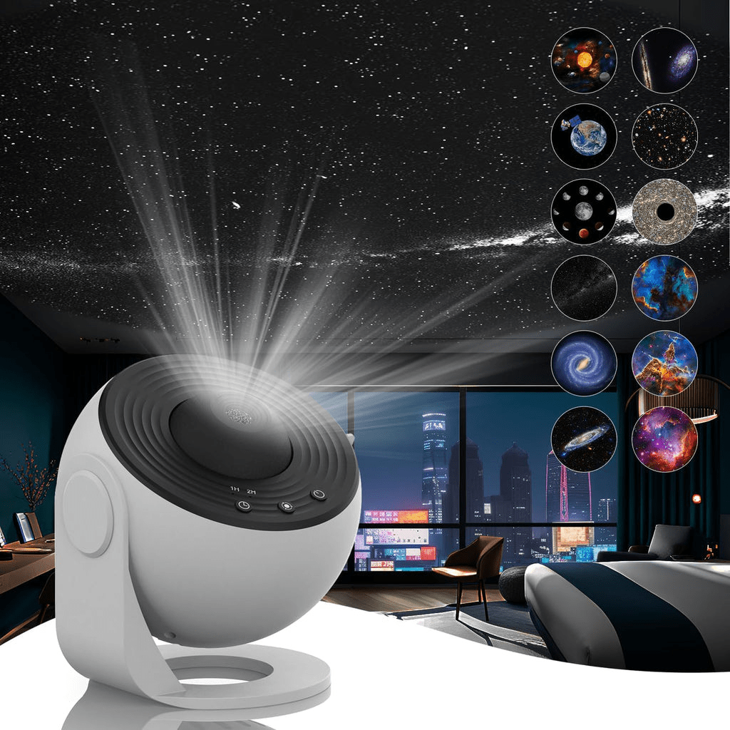 Projektor Gwiazd Galaxy Z Dyskami Planet I Timerem Do Sypialni