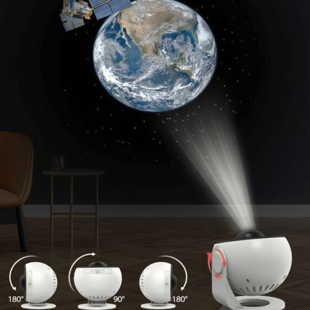 Projektor Gwiazd Galaxy Z Dyskami Planet I Timerem Do Sypialni