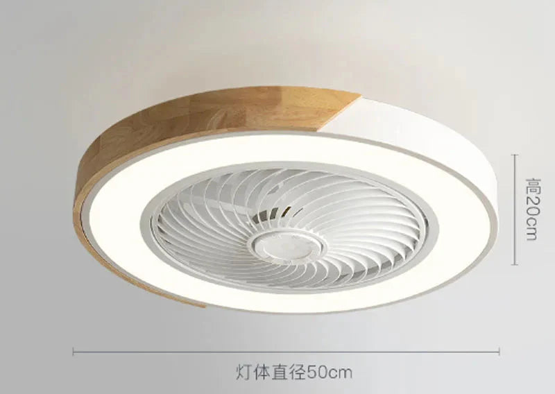 Nowoczesna lampa sufitowa LED z wbudowanym cichym wentylatorem i pilotem – 2 w 1 oświetlenie i chłodzenie
