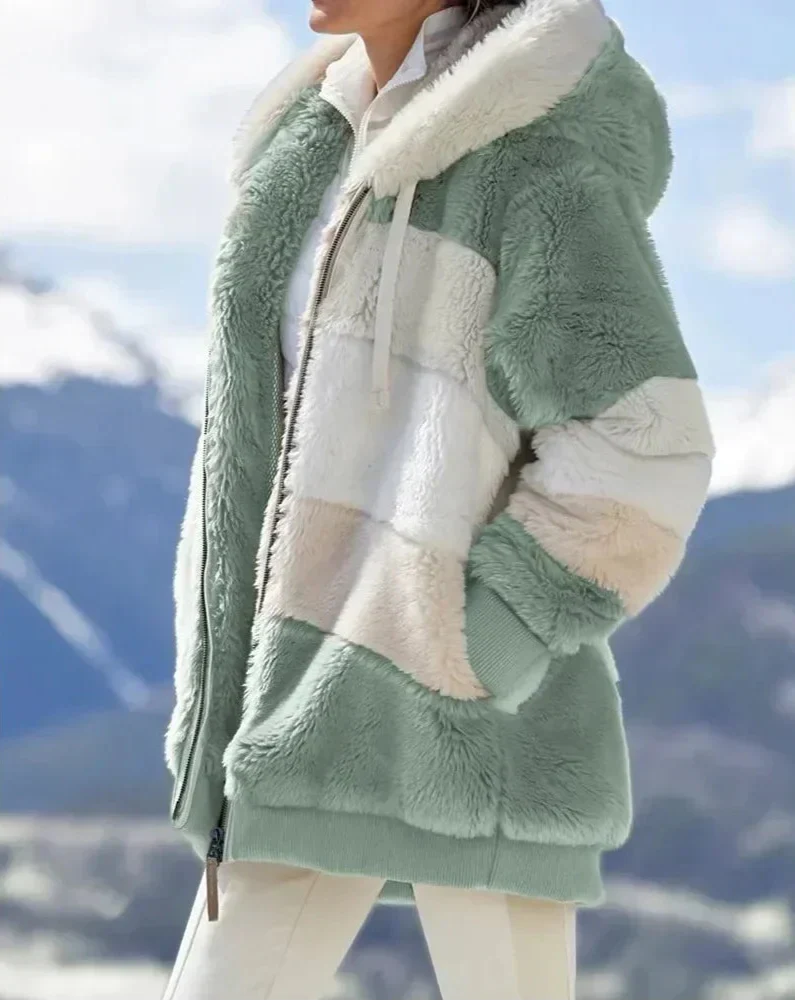 Avera | Damski płaszcz z kapturem