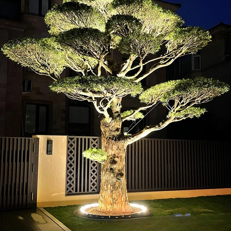 Oświetlenie LED do drzewa – Okrągła lampa gruntowa 360° do ogrodu, podjazdu i krajobrazu