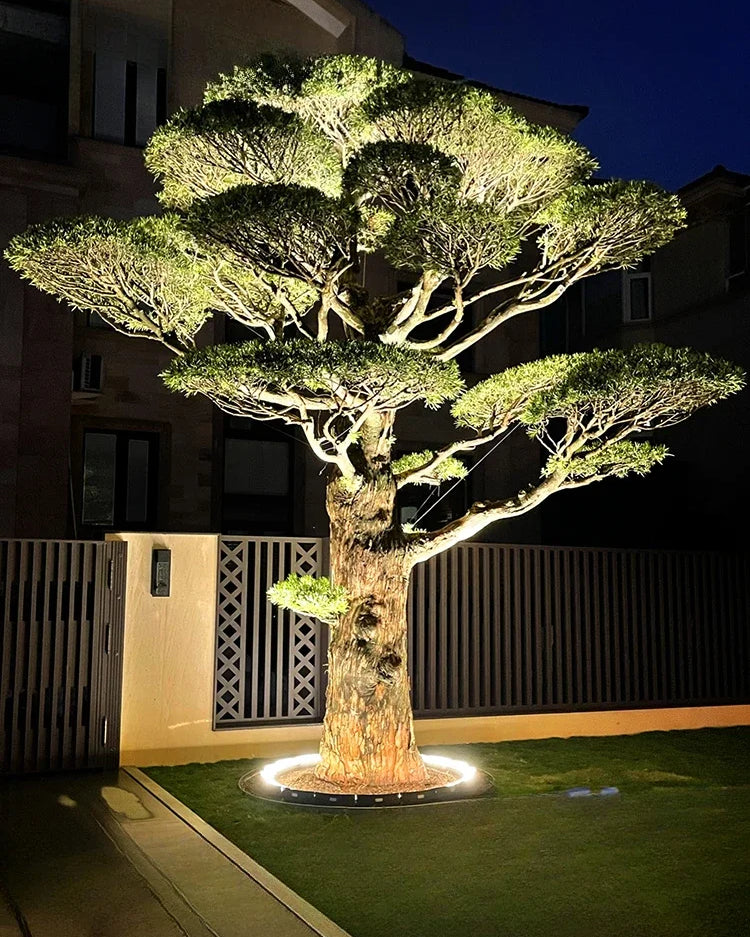 Oświetlenie LED do drzewa – Okrągła lampa gruntowa 360° do ogrodu, podjazdu i krajobrazu