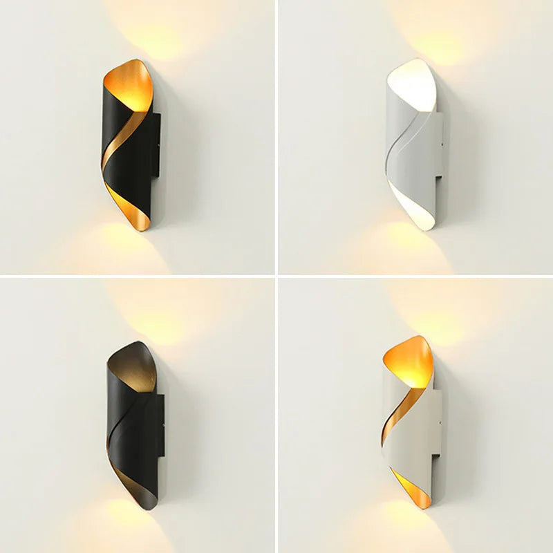 Nowoczesny Wodoodporny Kinkiet LED – Spiralny Design