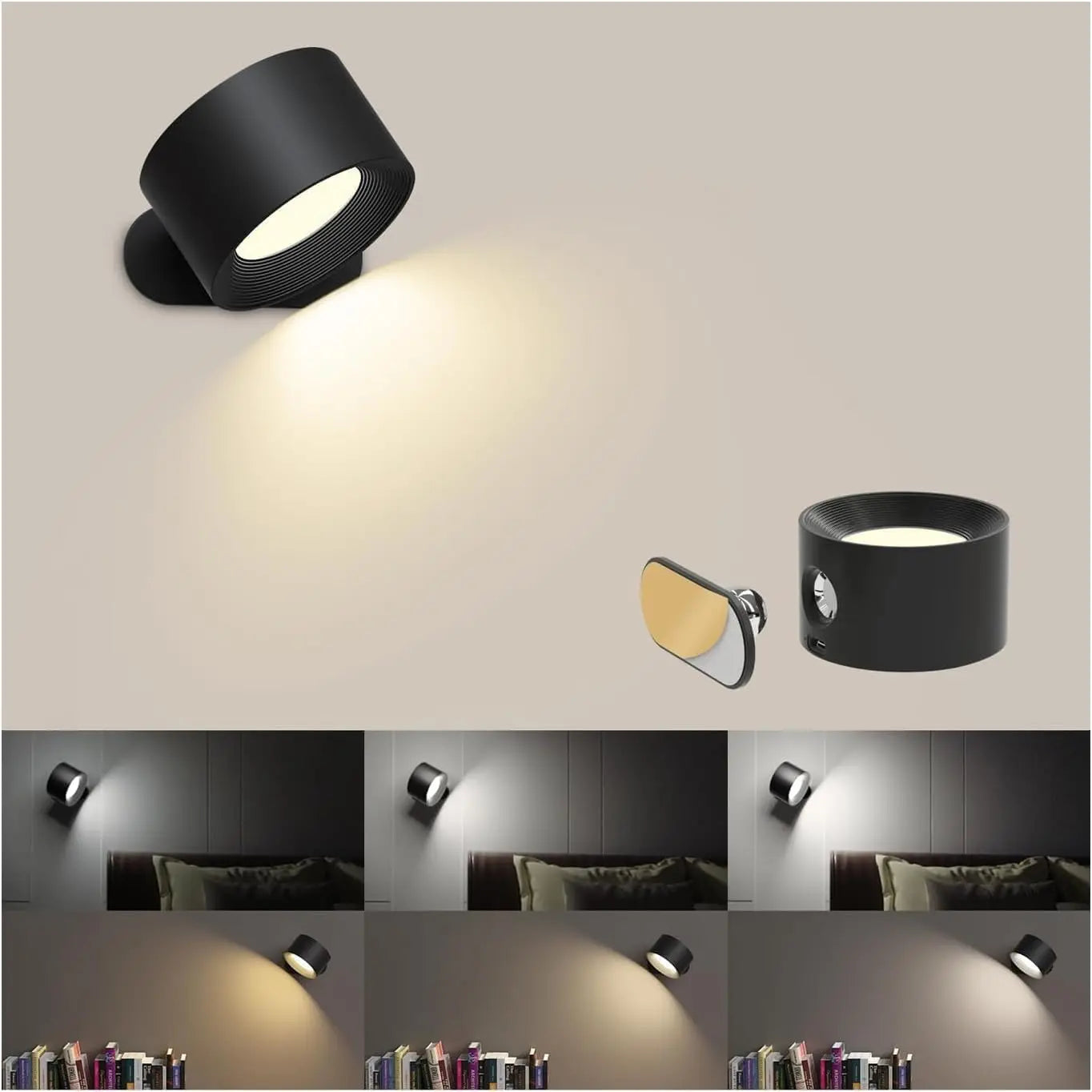 Bezprzewodowa odczepiana lampa ścienna LED