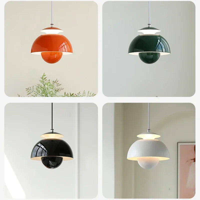 Nowoczesna lampa wisząca w stylu retro – designerski klosz sferyczny