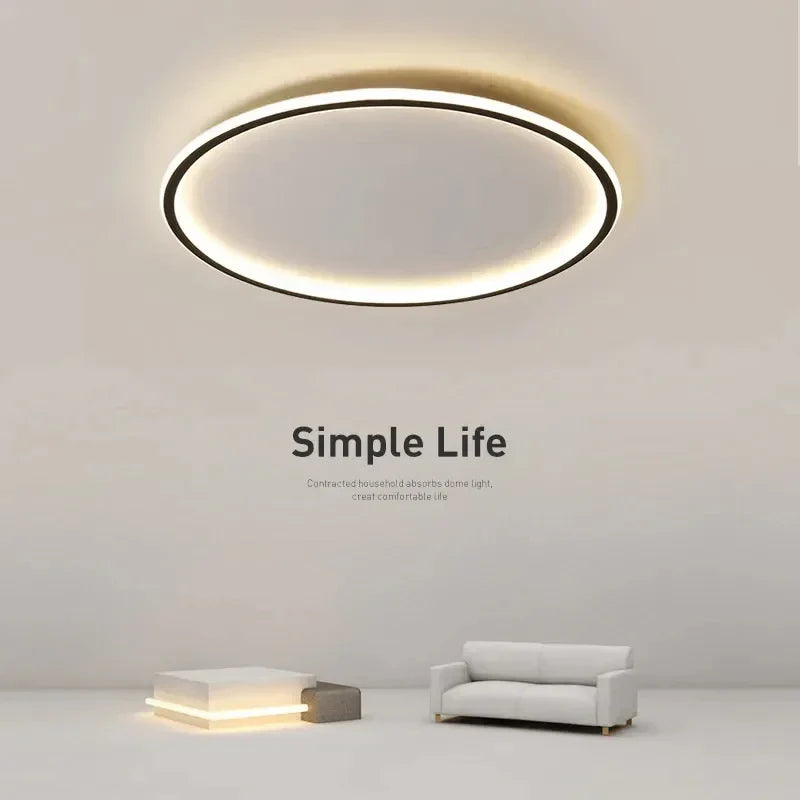 Nowoczesna lampa sufitowa LED w kształcie okręgu