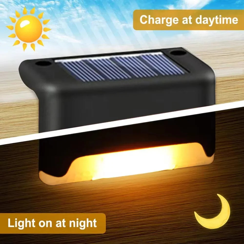 Solarna lampka LED na balustradę – wodoodporne oświetlenie z czujnikiem zmierzchu