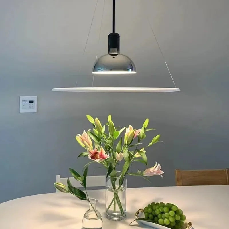 Nowoczesna lampa wisząca z podwójnym designem