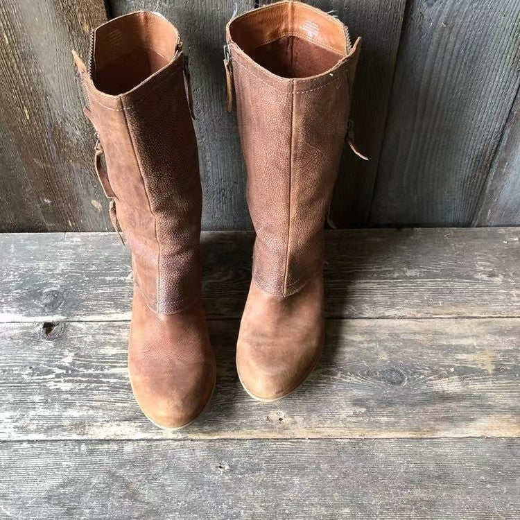 Felina – Skórzane buty w stylu western