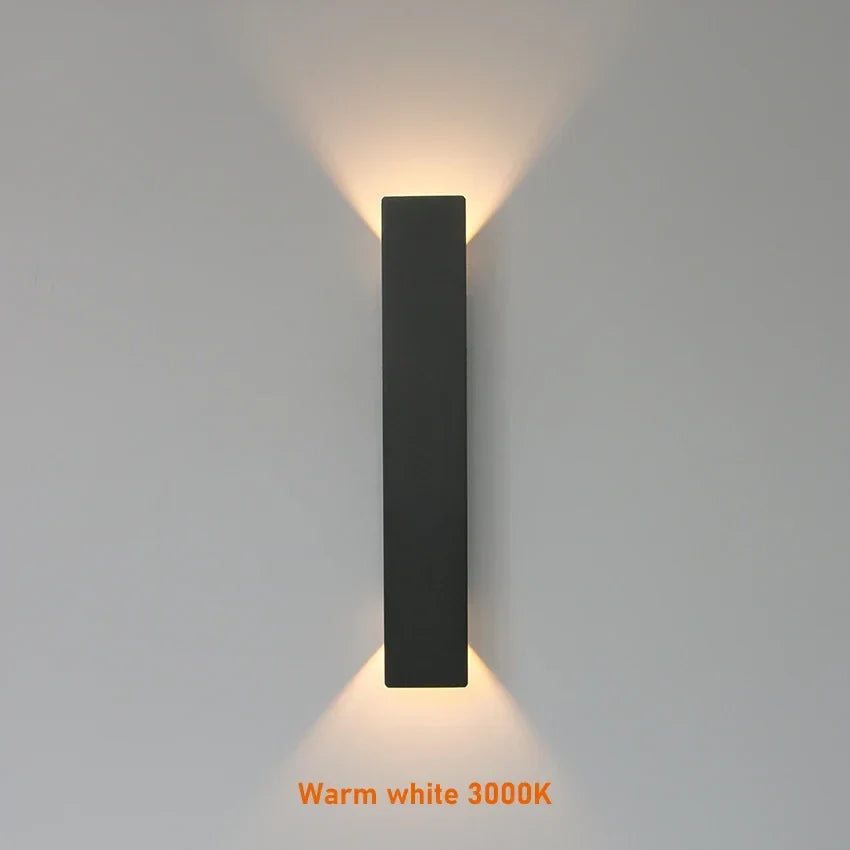 Nowoczesna Zewnętrzna Lampa Elewacyjna – Kinkiet LED Góra/Dół, Wodoodporny, Pionowy Design