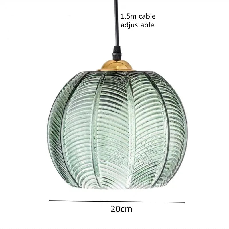 Szklana Lampa Wisząca w Formie Kuli
