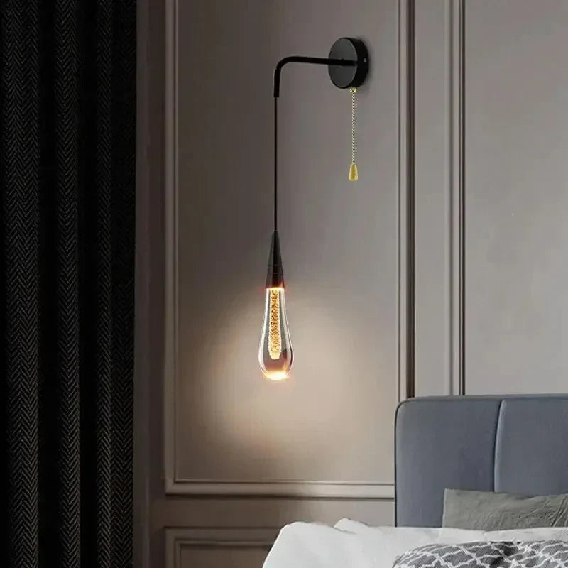 Kinkiet ścienny wiszący – nowoczesna lampa z dekoracyjną żarówką w stylu minimalistycznym