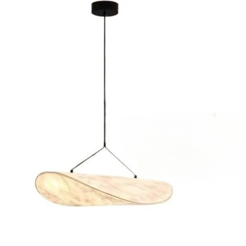 Designerska lampa wisząca Japandi w formie podłużnego panelu – nowoczesna elegancja