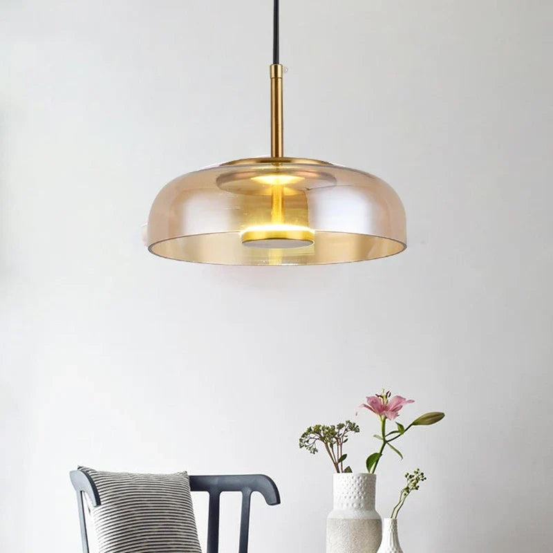 Nowoczesna Lampa Wisząca ze Szklanym Kloszem