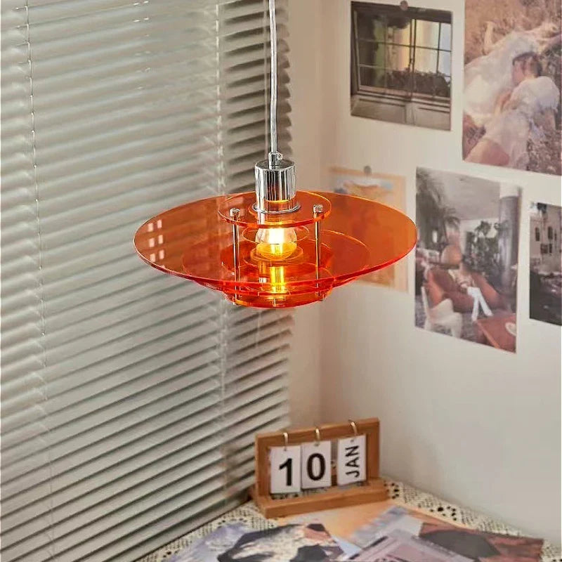 Nowoczesna Warstwowa Wisząca Lampa Akrylowa Vintage