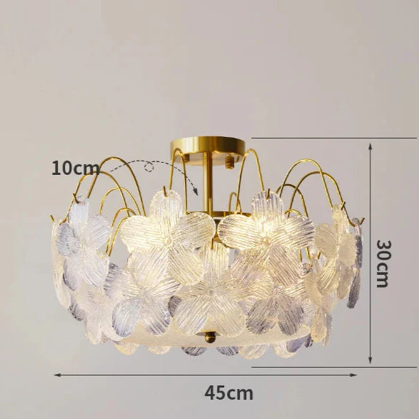 Elegancka Lampa Wisząca Żyrandol w Kwiatowym Stylu