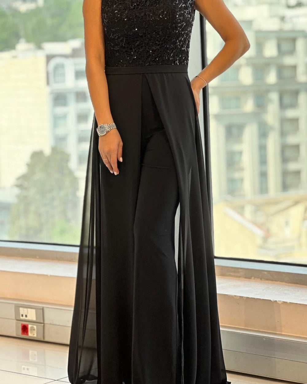 Graciel – Elegancki kombinezon wieczorowy