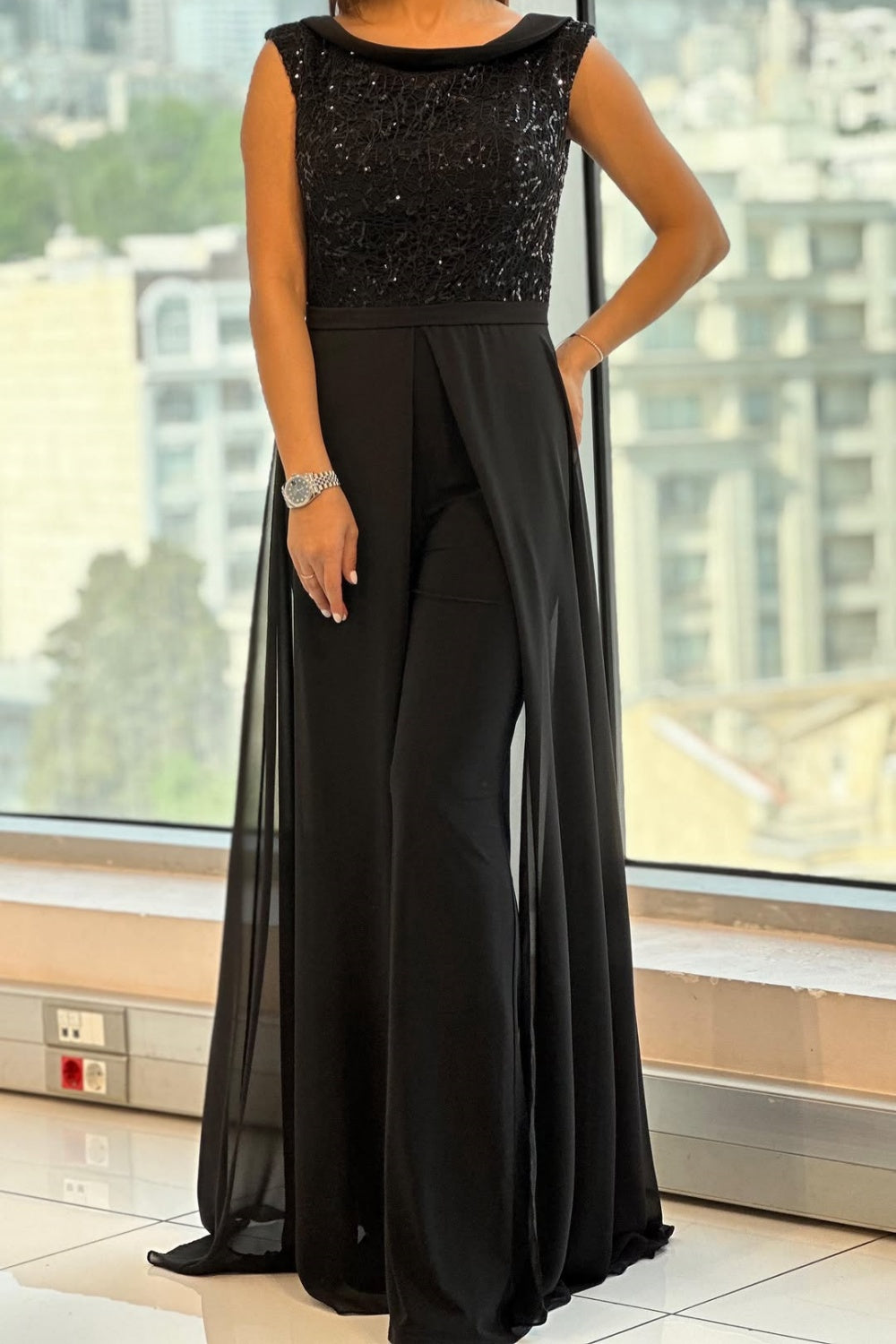 Graciel – Elegancki kombinezon wieczorowy