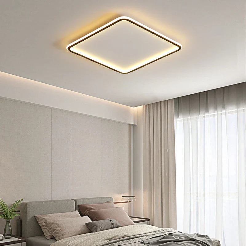 Nowoczesna kwadratowa lampa sufitowa LED – minimalistyczny design