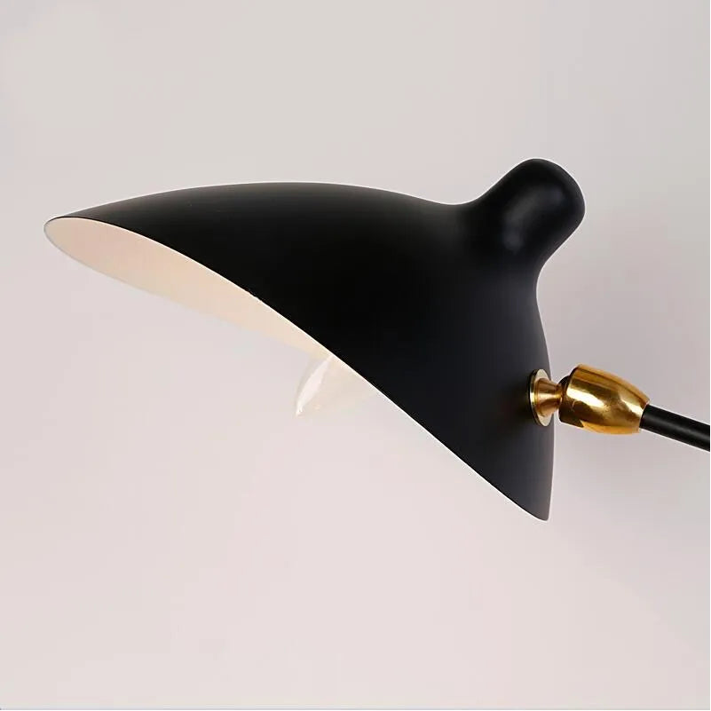 Designerska lampa ścienna z podwójnym ramieniem – regulowana lampa kinkietowa do salonu, biura lub sypialni