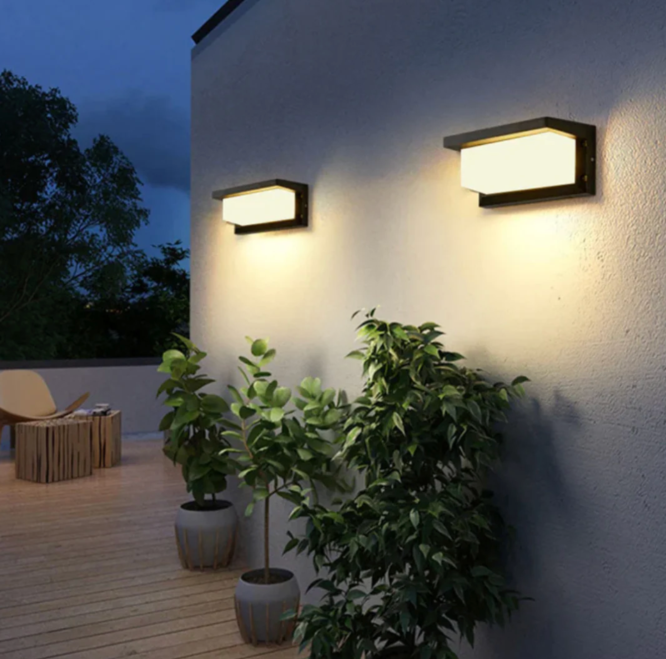 Nowoczesna lampa elewacyjna LED – kinkiet zewnętrzny IP65, czarna obudowa
