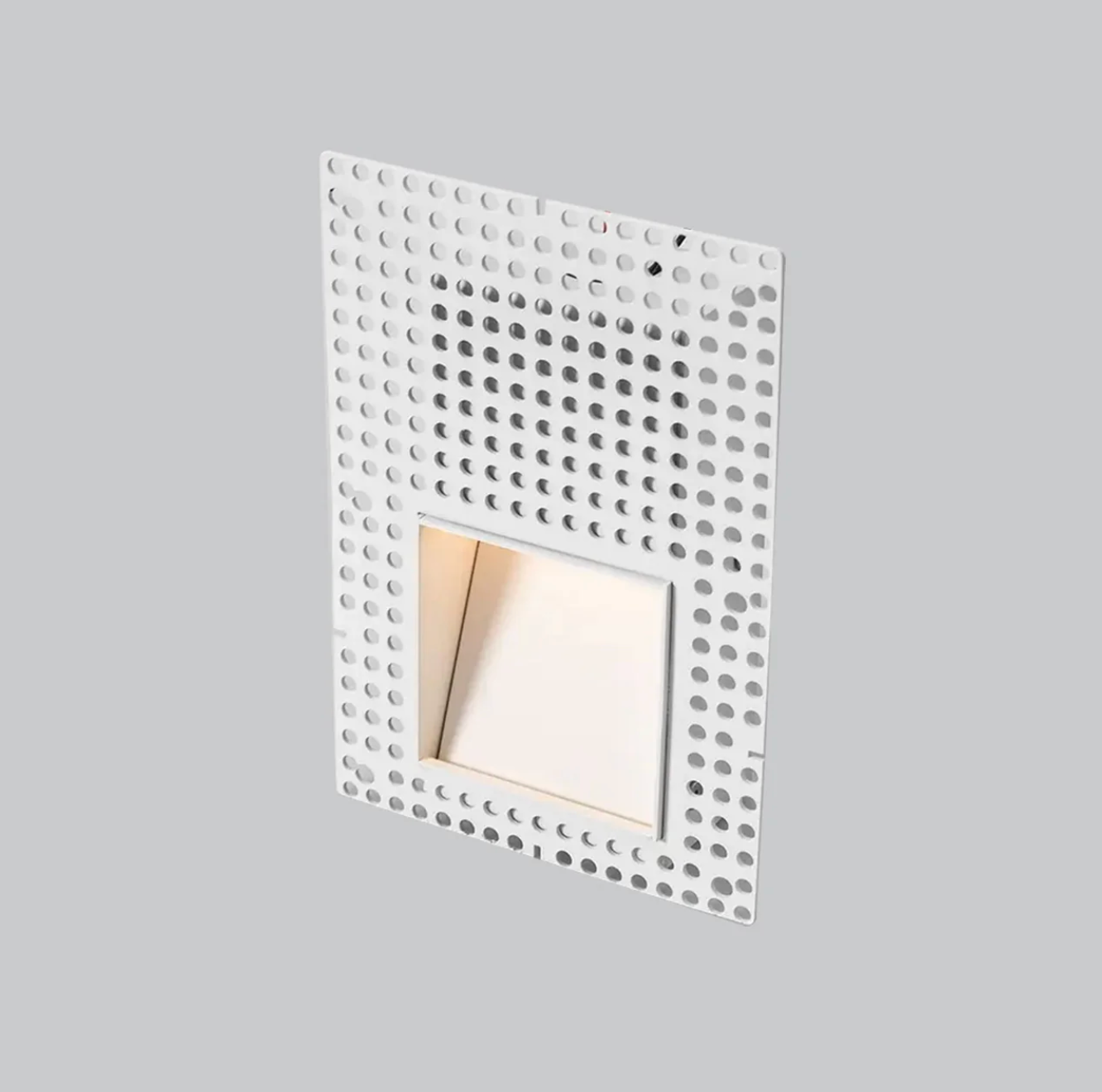 Wpuszczana lampa schodowa LED – kwadratowy kinkiet do montażu w ścianie