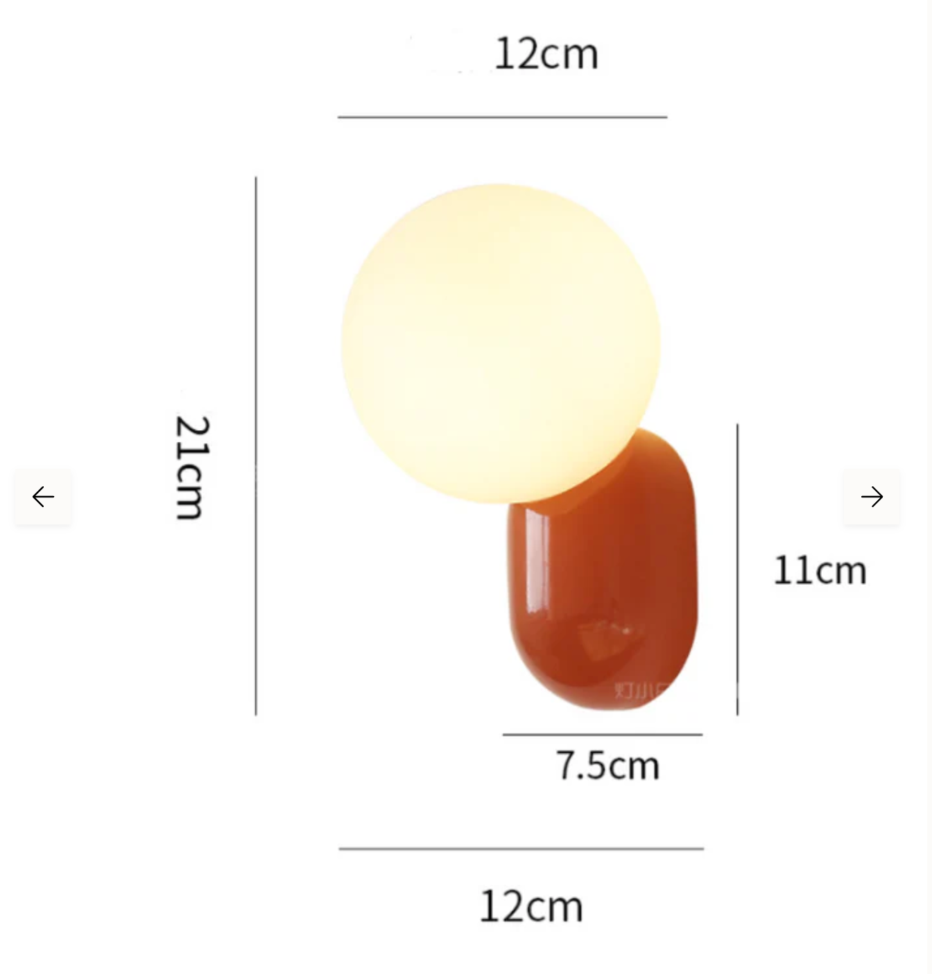 Nowoczesny kinkiet kula LED – designerska lampa ścienna