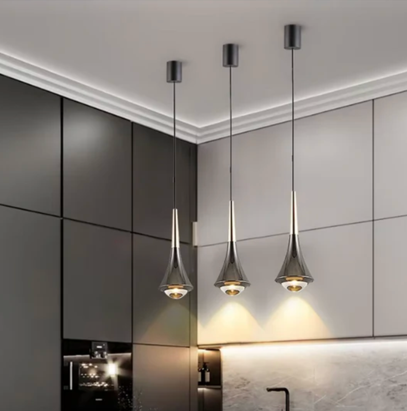 Nowoczesna lampa wisząca LED – designerska lampa sufitowa stożkowa