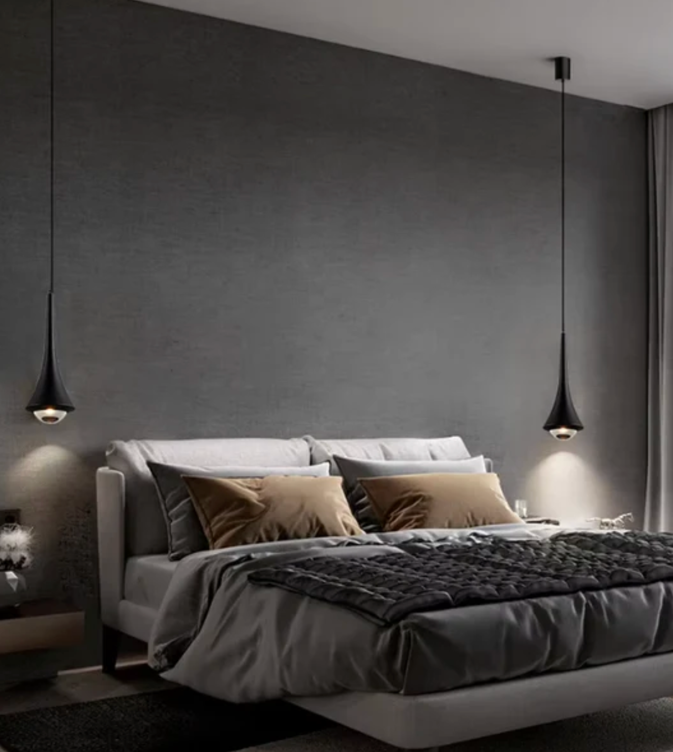 Nowoczesna lampa wisząca LED – designerska lampa sufitowa stożkowa